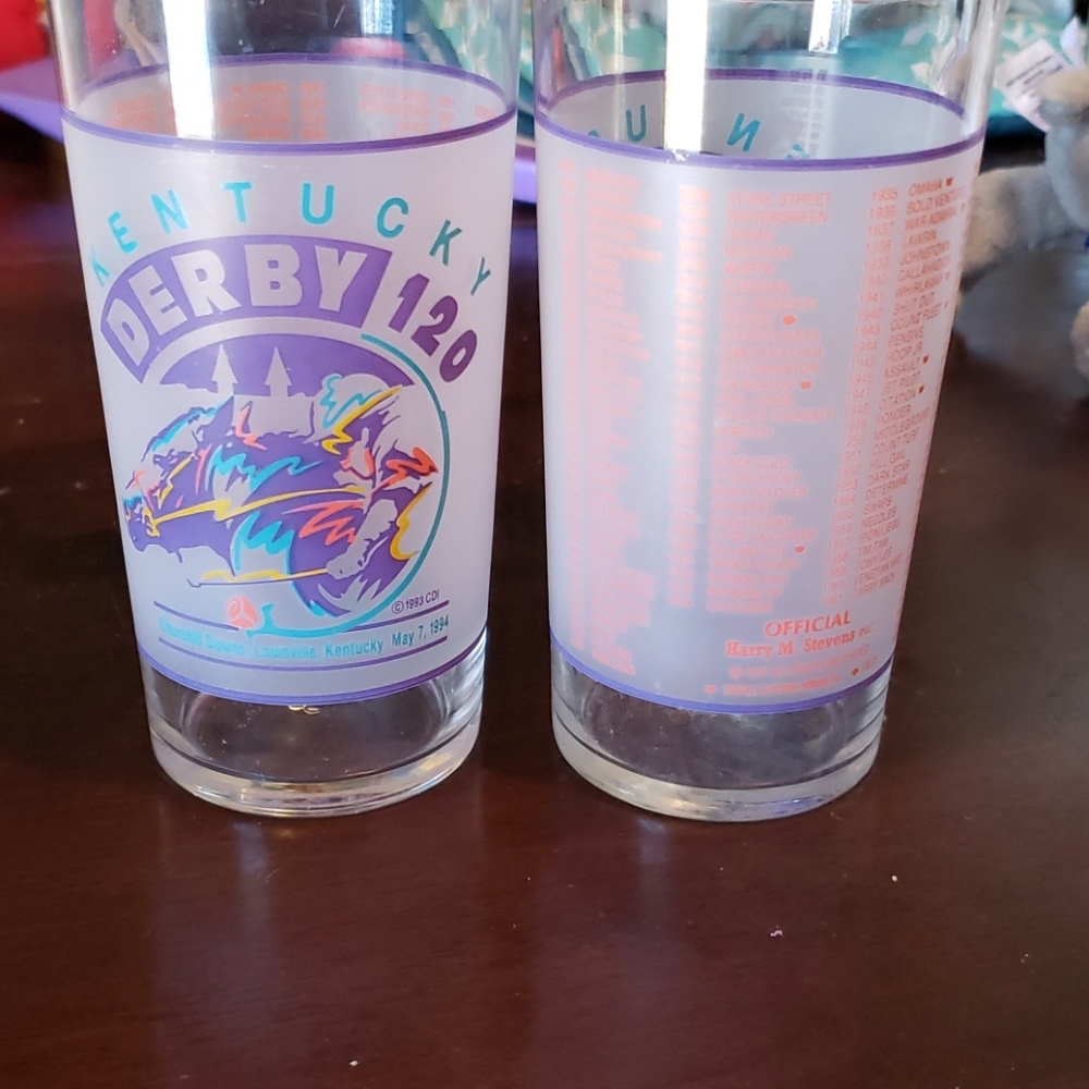 2 Kentucky Derby 120 glasses